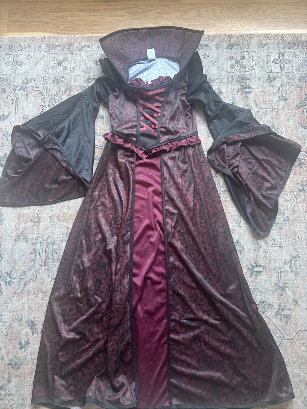 Kids Burgundy Gothic Princess/ Vampire Costume Dress